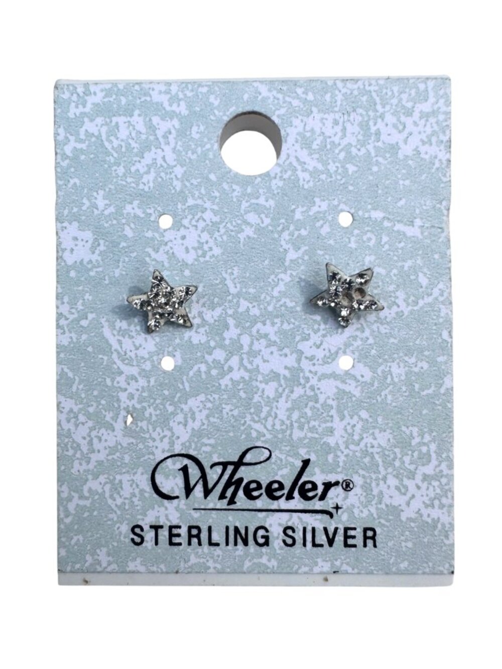 Wheeler Sterling Silver Crystal Star Stud Earrings NWT